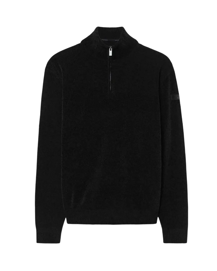 RRD - Pull col montant zippé Velvet Half Zip Knit Noir