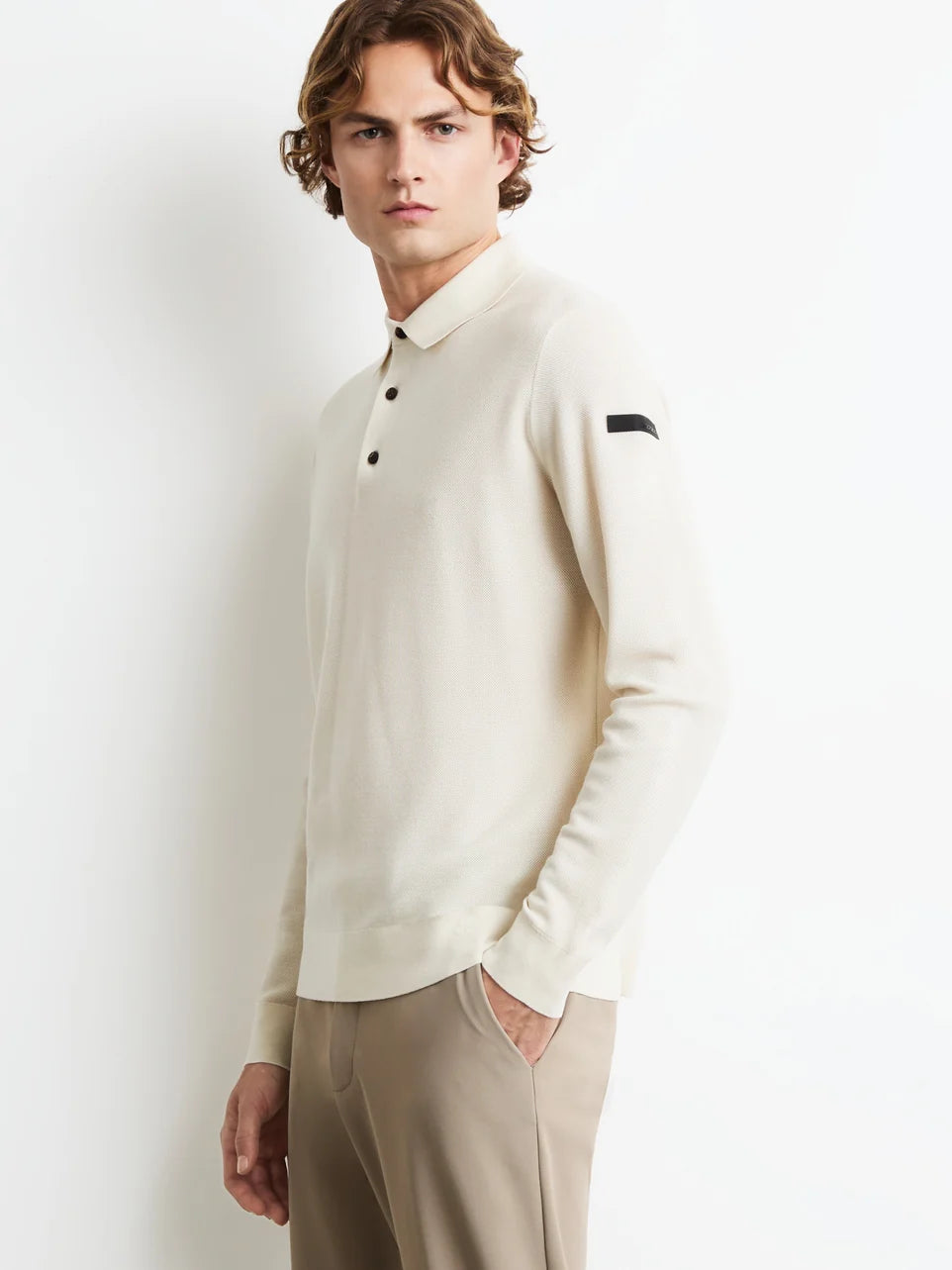 RRD - Polo manches longues en maille piquée Blanc