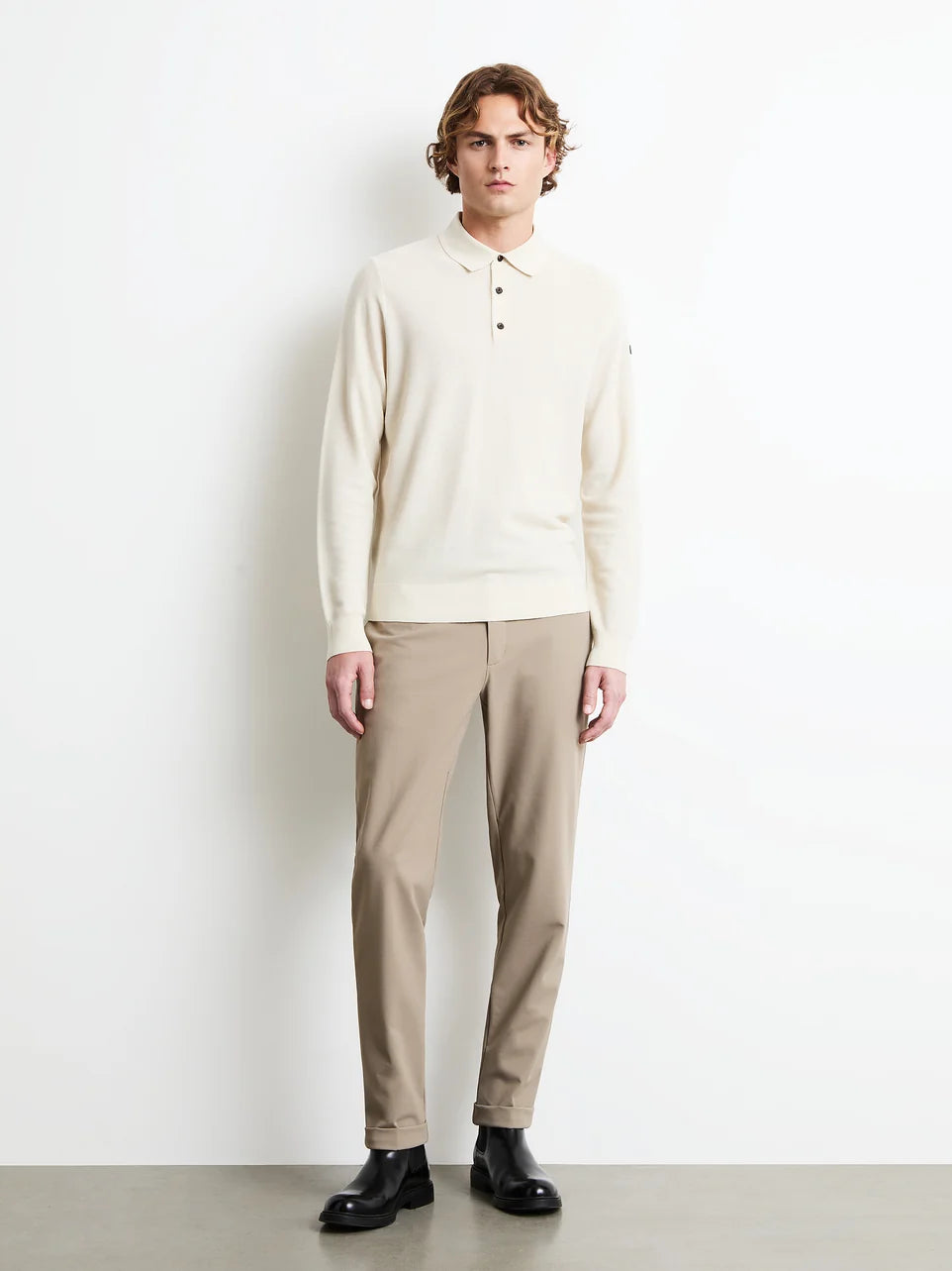 RRD - Polo manches longues en maille piquée Blanc