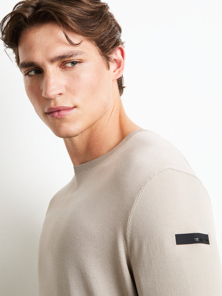 RRD - Pull col rond Maxell Blanc sable