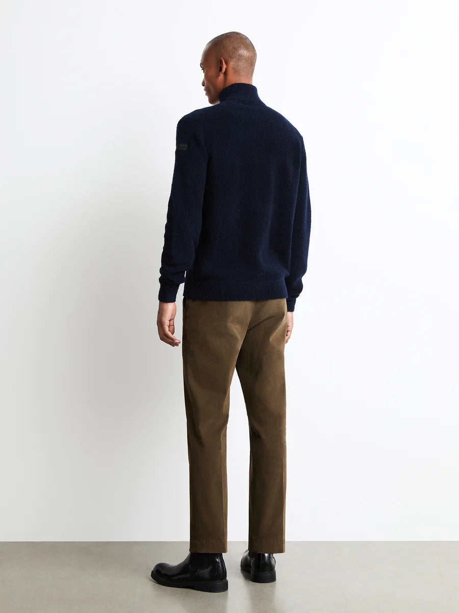 RRD - Gilet zippé Bouclé en laine Bleu nuit