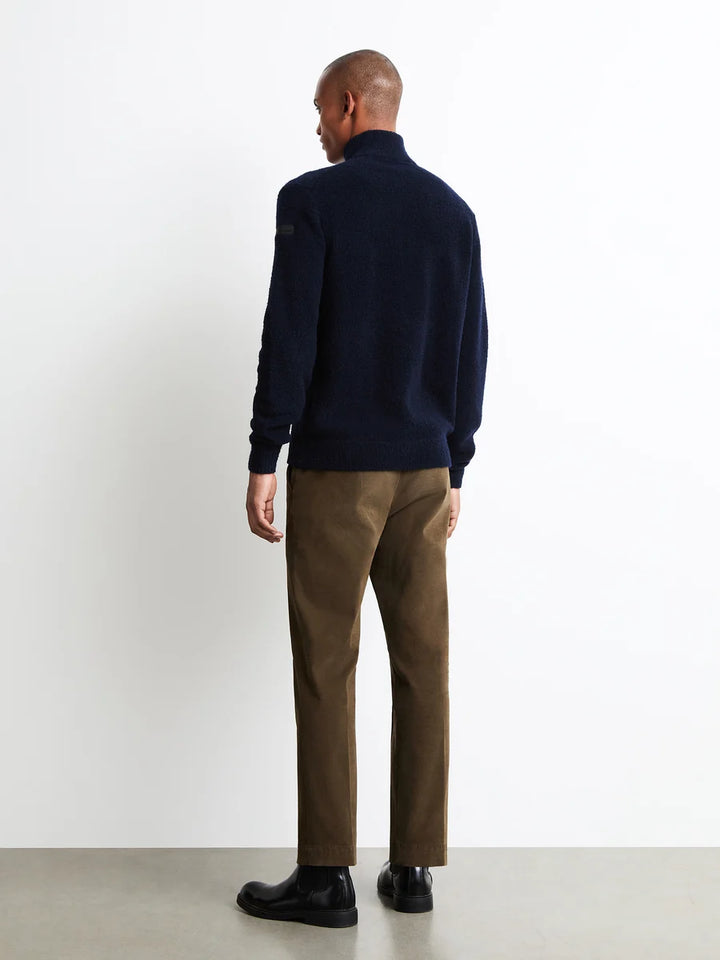 RRD - Gilet zippé Bouclé en laine Bleu nuit