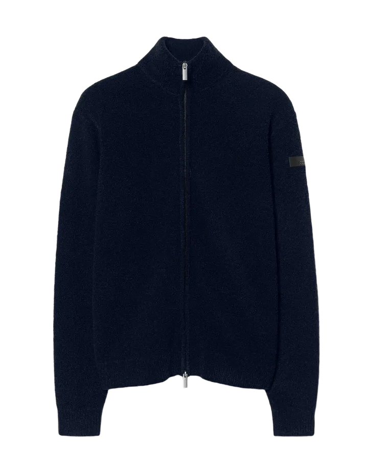 RRD - Gilet zippé Bouclé en laine Bleu nuit