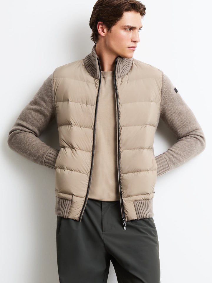 RRD - Veste hybride Wool Cash 7 en laine, cachemire et duvet Sable