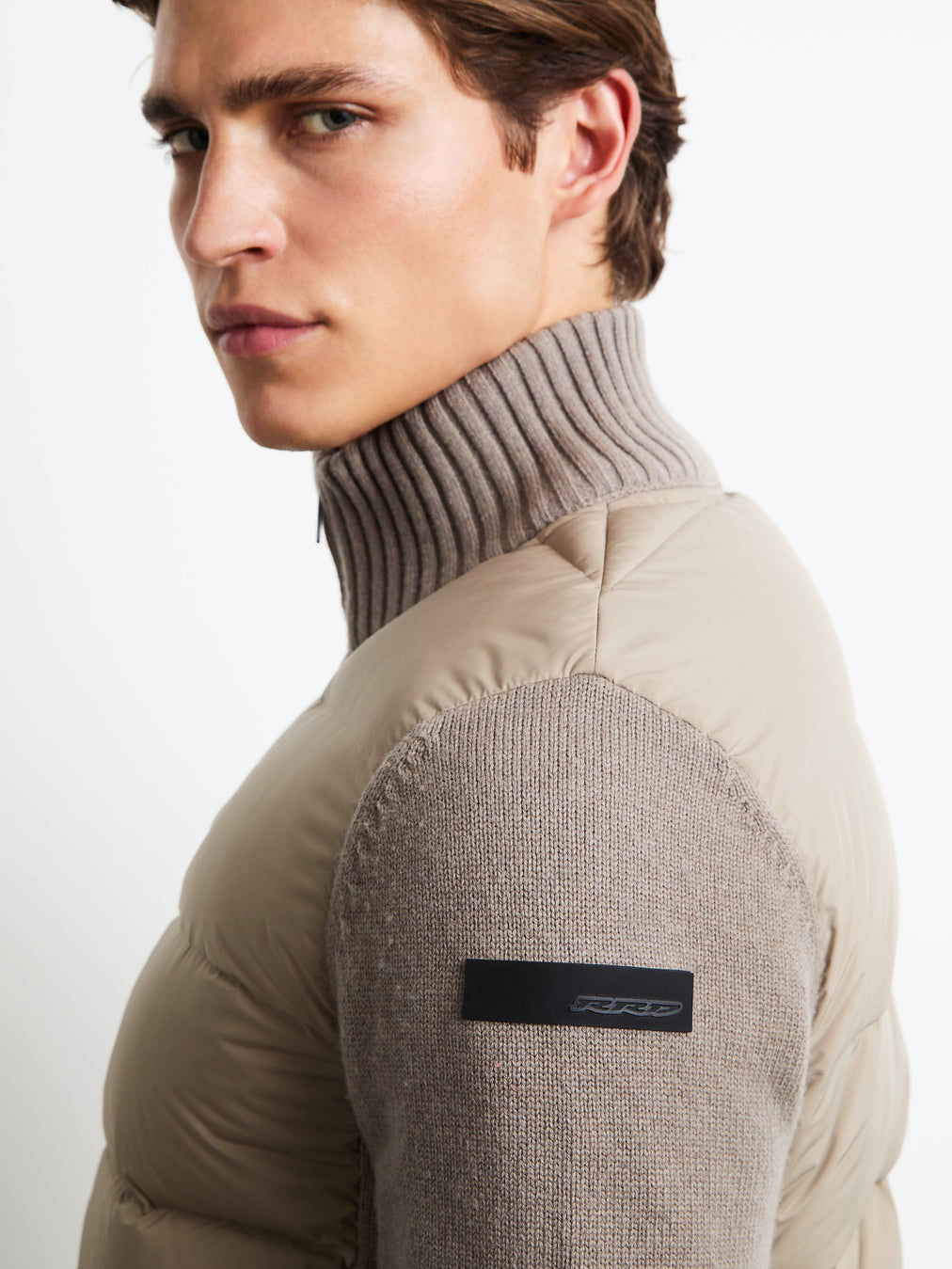 RRD - Veste hybride Wool Cash 7 en laine, cachemire et duvet Sable