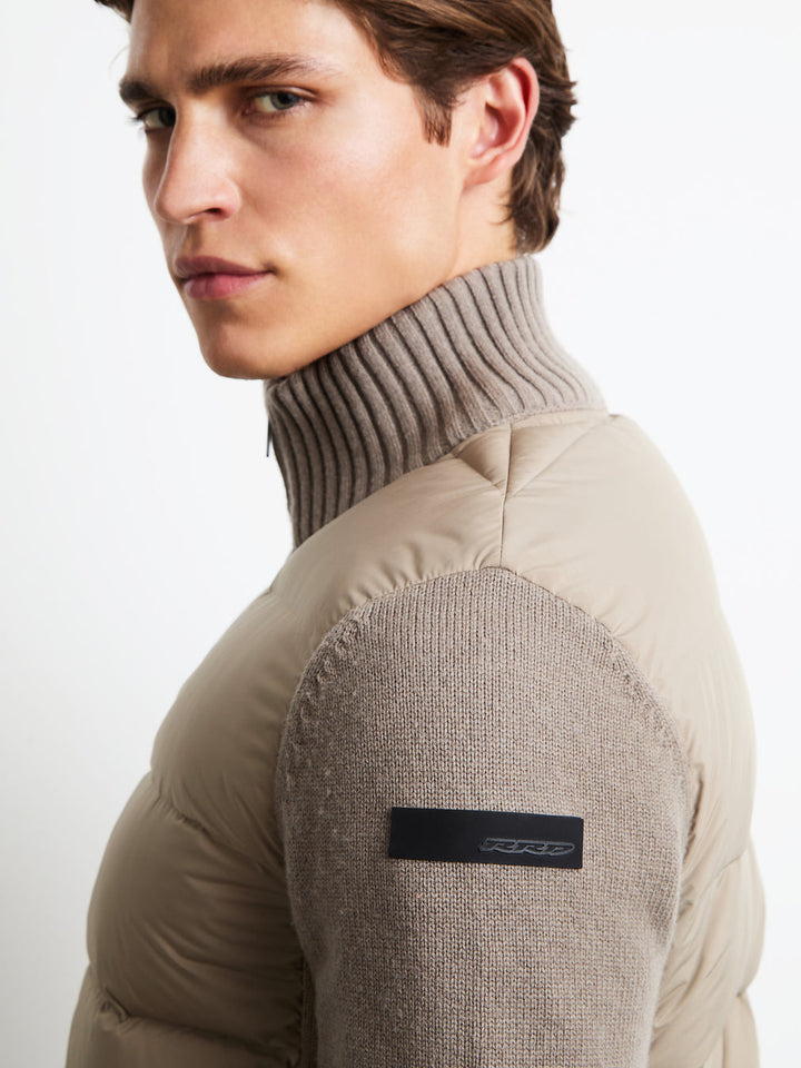 RRD - Veste hybride Wool Cash 7 en laine, cachemire et duvet Sable