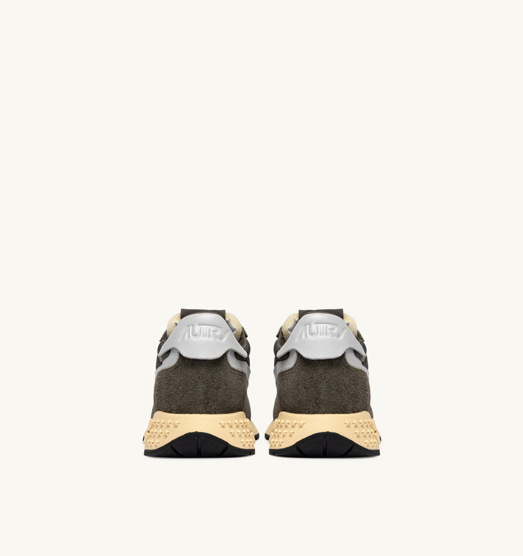 AUTRY - Baskets reelwind low en nylon et daim olive et harb mist