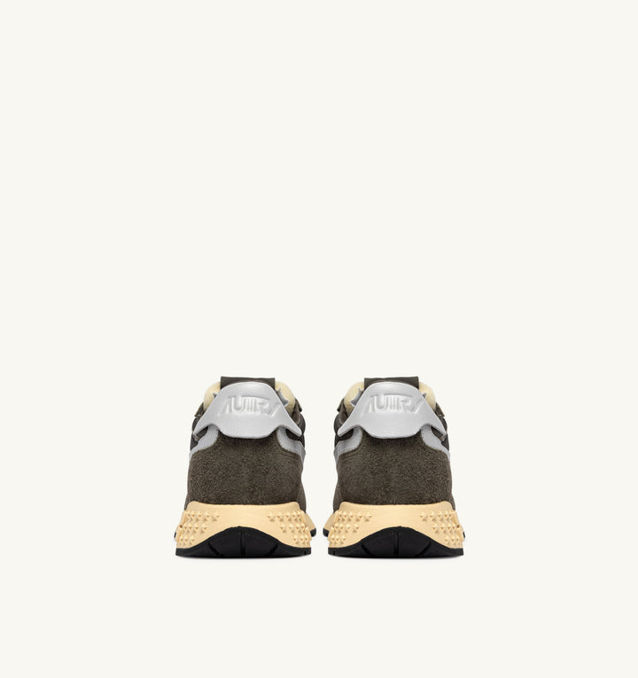 AUTRY - Baskets reelwind low en nylon et daim olive et harb mist