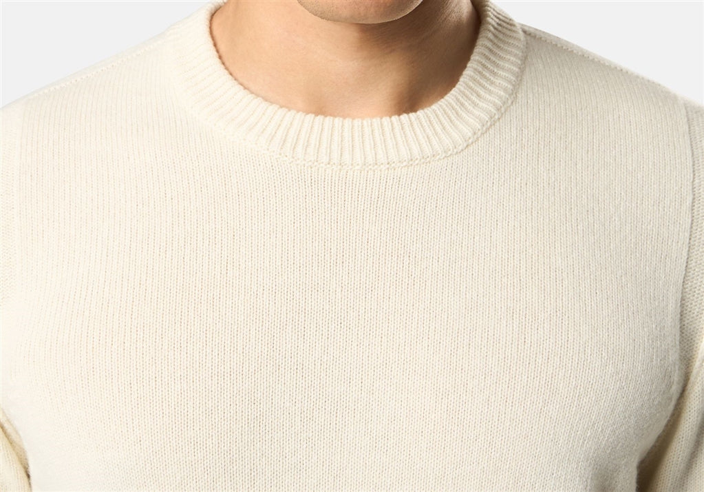 STONE ISLAND – Pull en laine d'agneau Ivoire