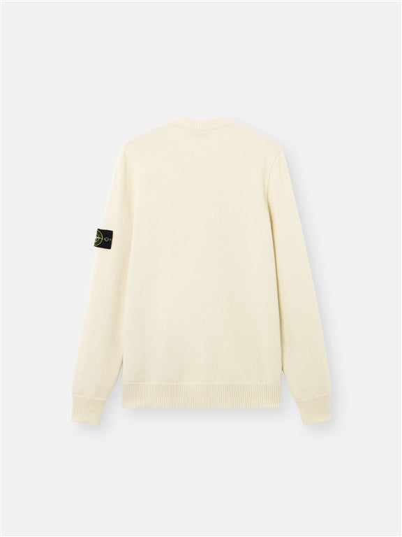 STONE ISLAND – Pull en laine d'agneau Ivoire