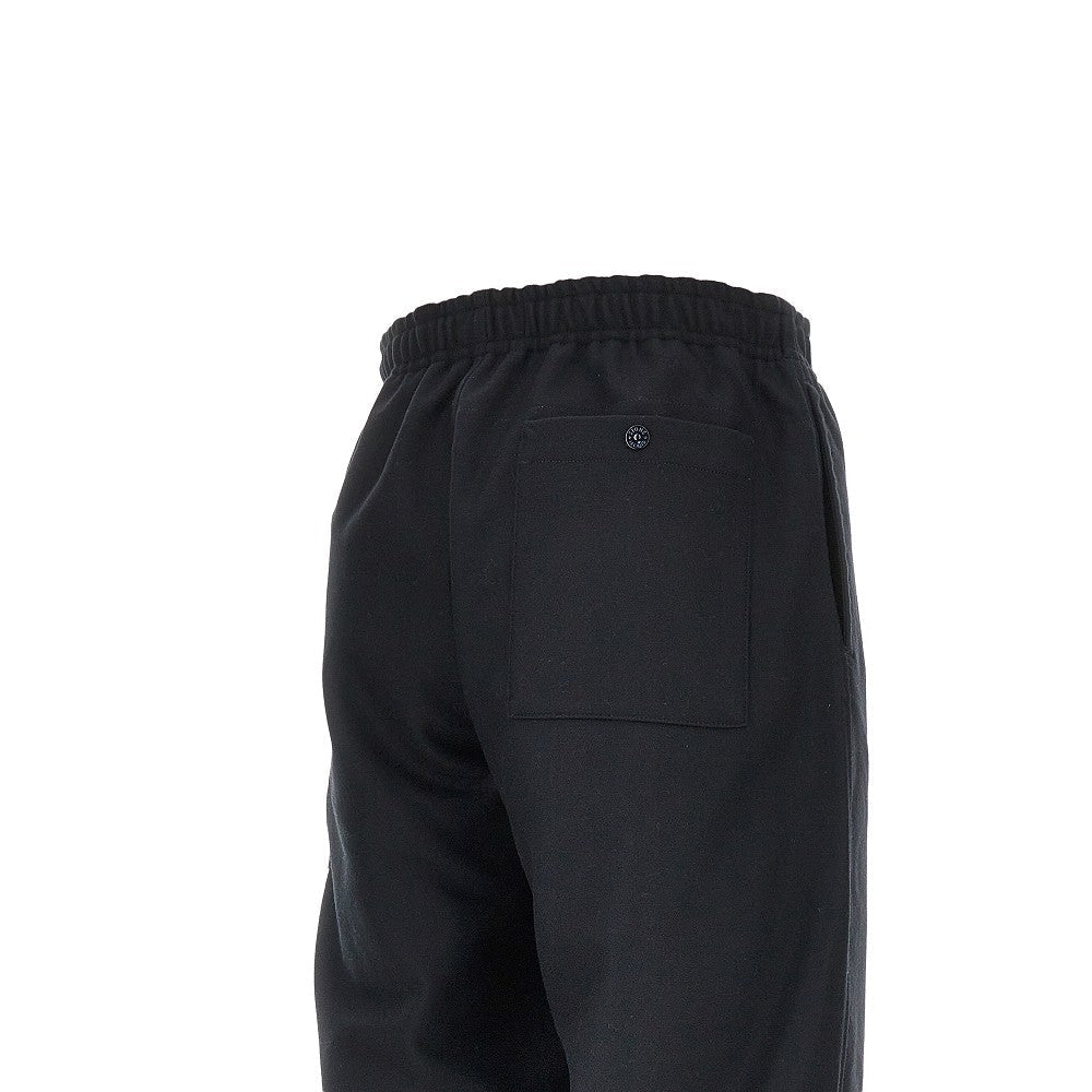 STONE ISLAND - Pantalon cargo jogger en laine Bleu marine