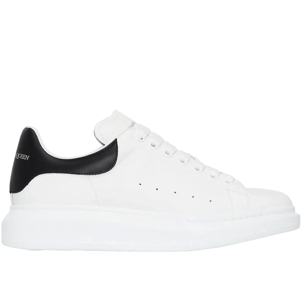 Alexander McQueen Baskets oversized en cuir blanc/noir - Lothaire