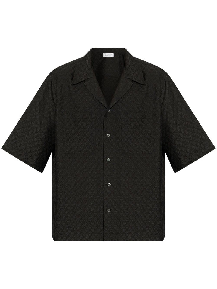 ALEXANDER MCQUEEN chemise à imprimé graphique noir - Lothaire