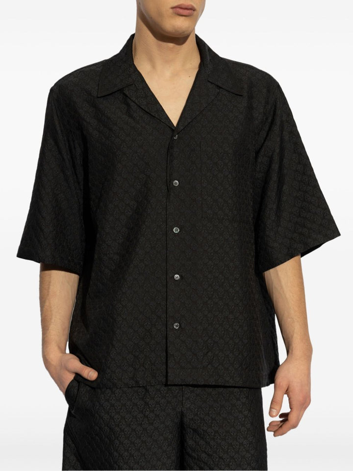 ALEXANDER MCQUEEN chemise à imprimé graphique noir - Lothaire