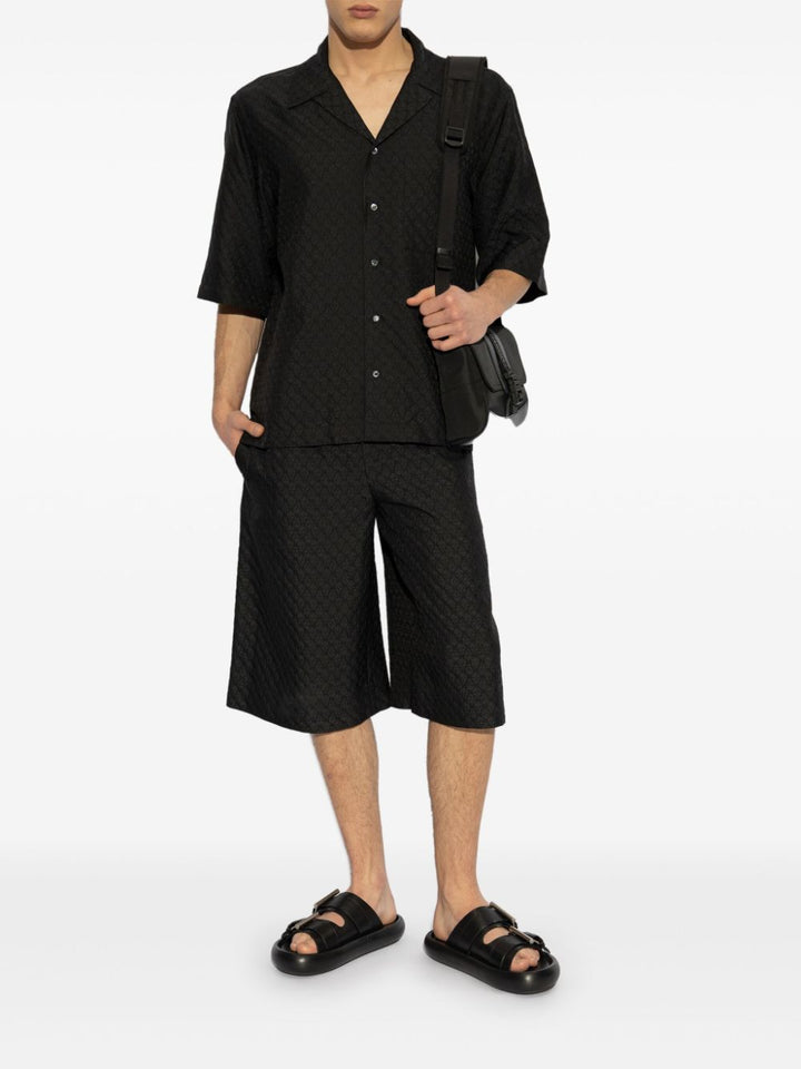 ALEXANDER MCQUEEN chemise à imprimé graphique noir - Lothaire