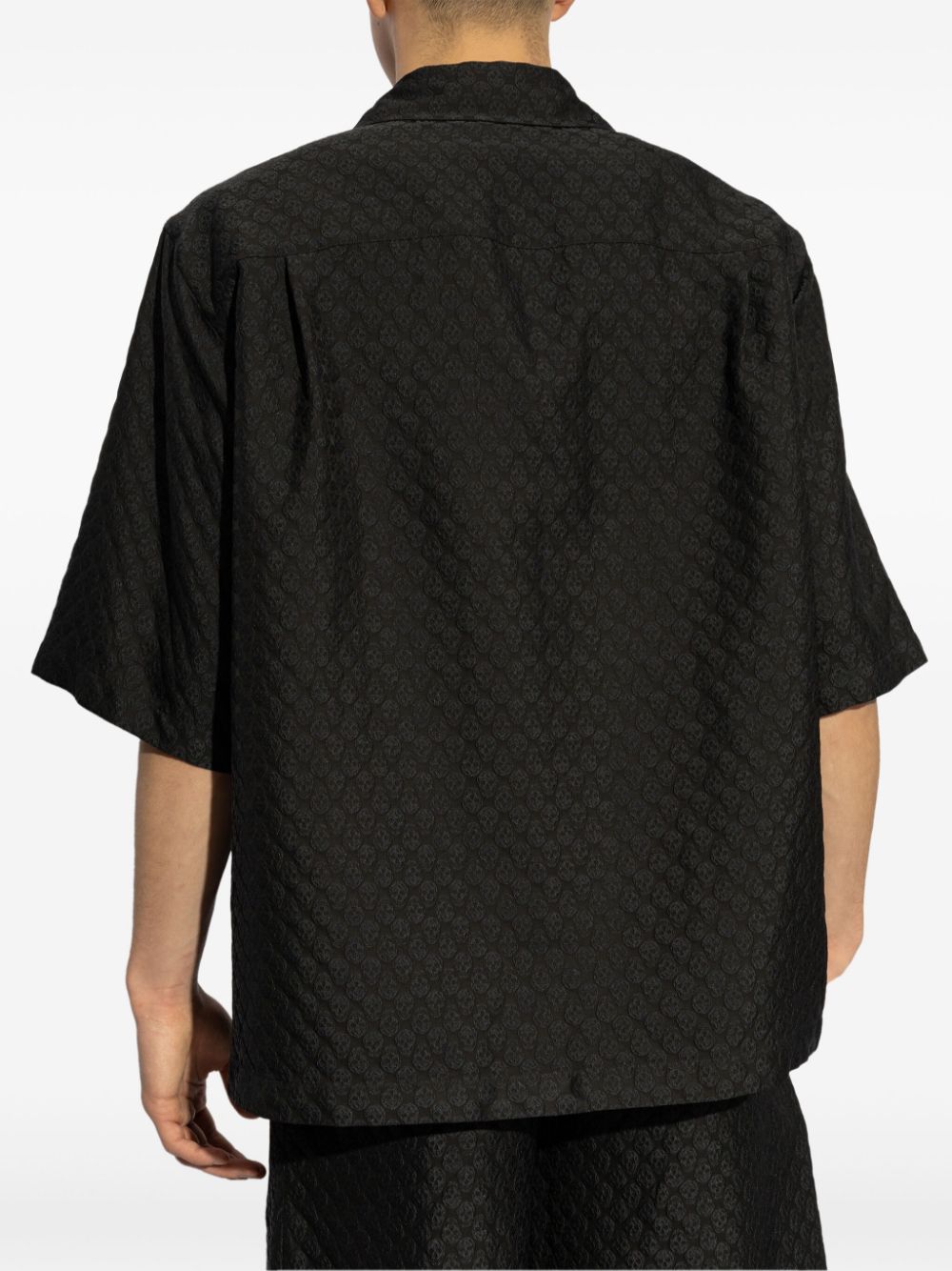 ALEXANDER MCQUEEN chemise à imprimé graphique noir - Lothaire