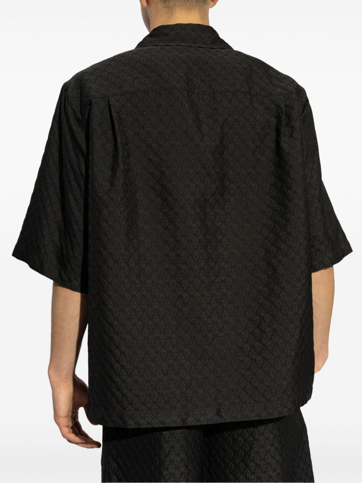 ALEXANDER MCQUEEN chemise à imprimé graphique noir - Lothaire