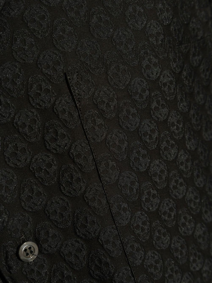 ALEXANDER MCQUEEN chemise à imprimé graphique noir - Lothaire
