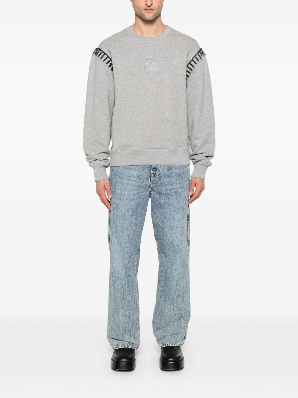 ALEXANDER MCQUEEN : sweat à imprimé tête de mort gris - Lothaire