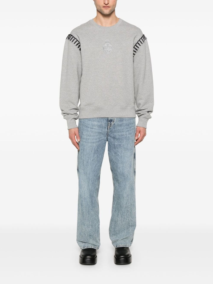 ALEXANDER MCQUEEN : sweat à imprimé tête de mort gris - Lothaire