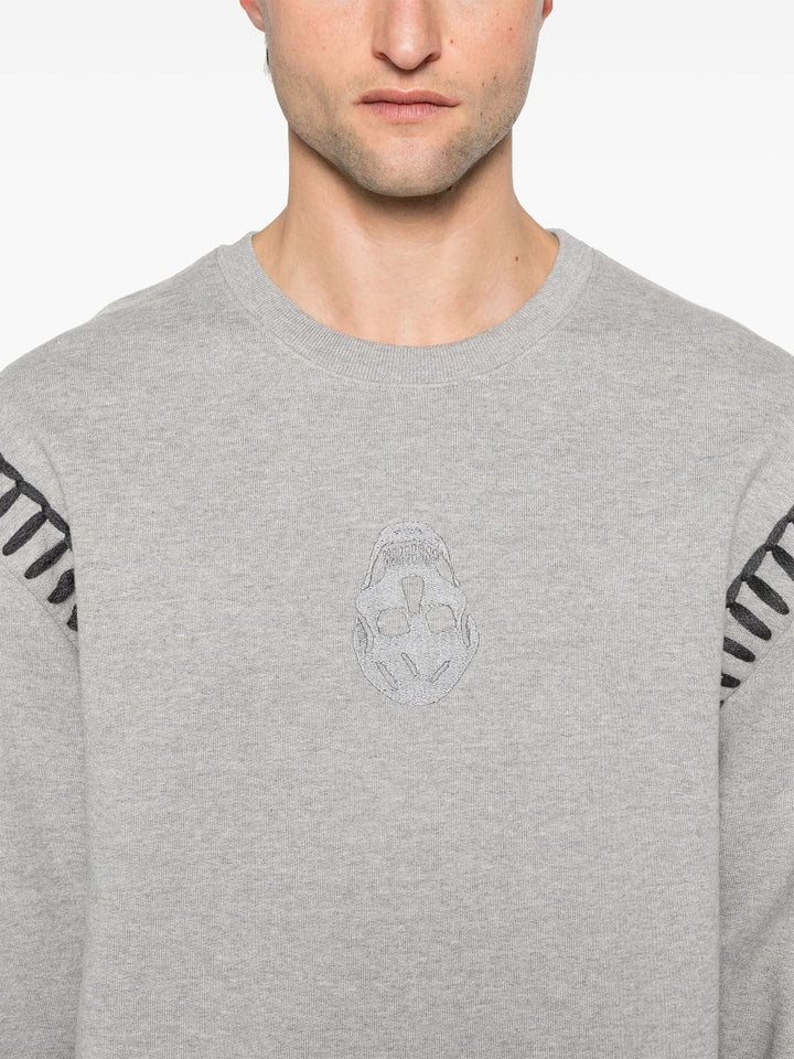 ALEXANDER MCQUEEN : sweat à imprimé tête de mort gris - Lothaire