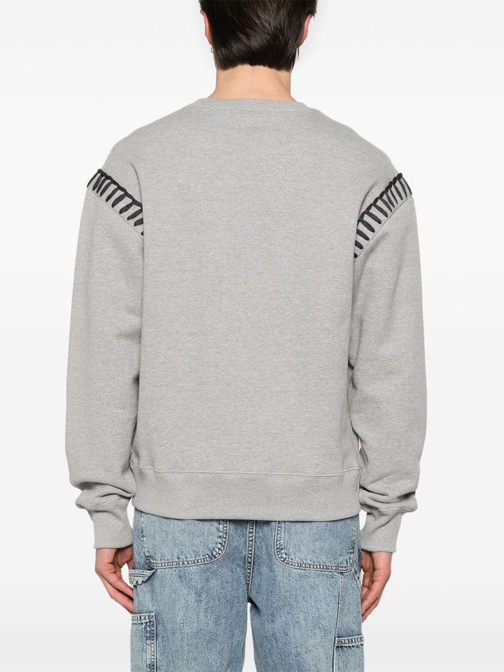 ALEXANDER MCQUEEN : sweat à imprimé tête de mort gris - Lothaire