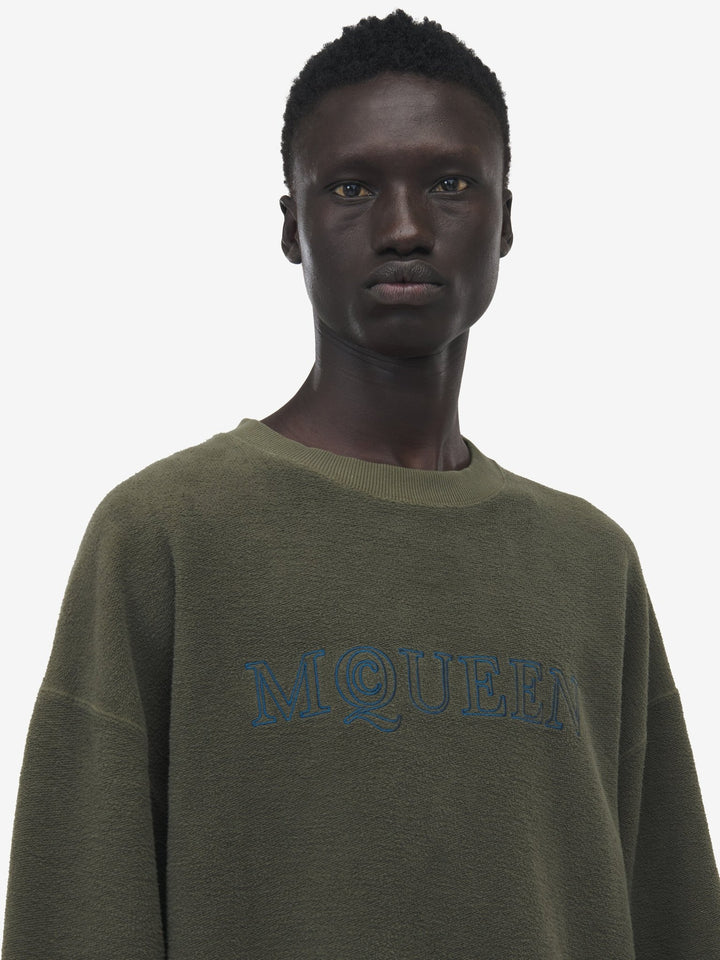 ALEXANDER MCQUEEN - Sweat-shirt À Logo McQueen pour Homme en Vert - Lothaire