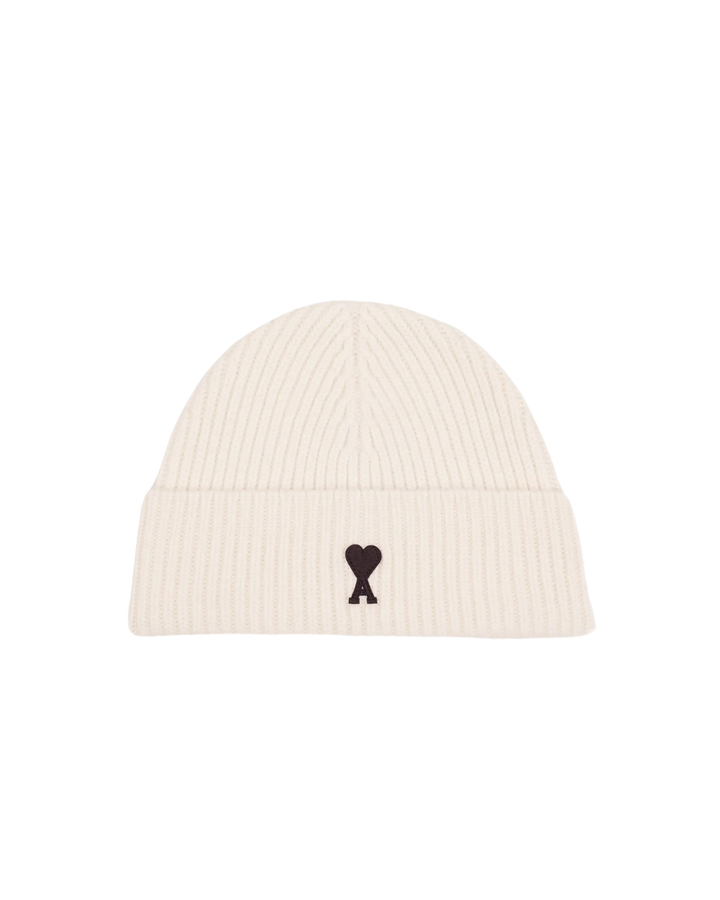 AMI - Bonnet blanc ami de cœur en laine - Lothaire