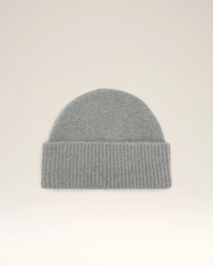 AMI - Bonnet Gris Ami De Cœur En Alpaga Rayé - Lothaire