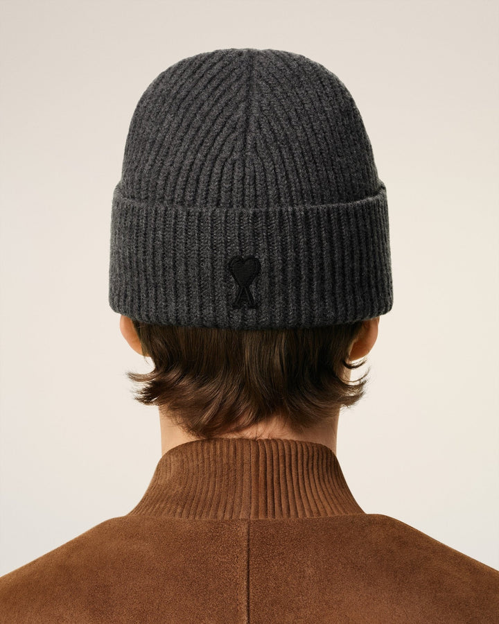 AMI - Bonnet gris ami de cœur en laine - Lothaire