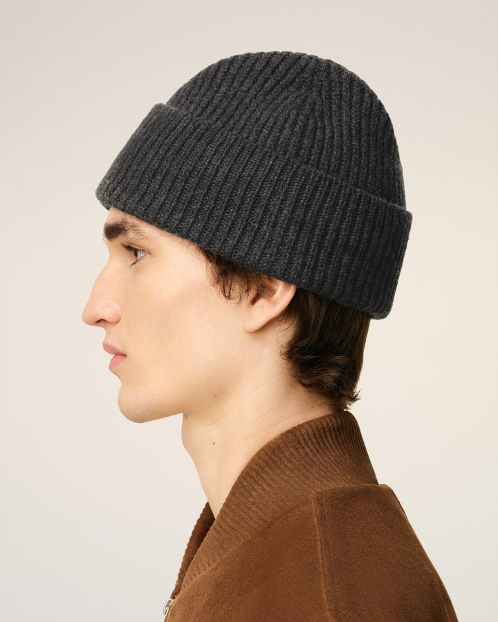AMI - Bonnet gris ami de cœur en laine - Lothaire