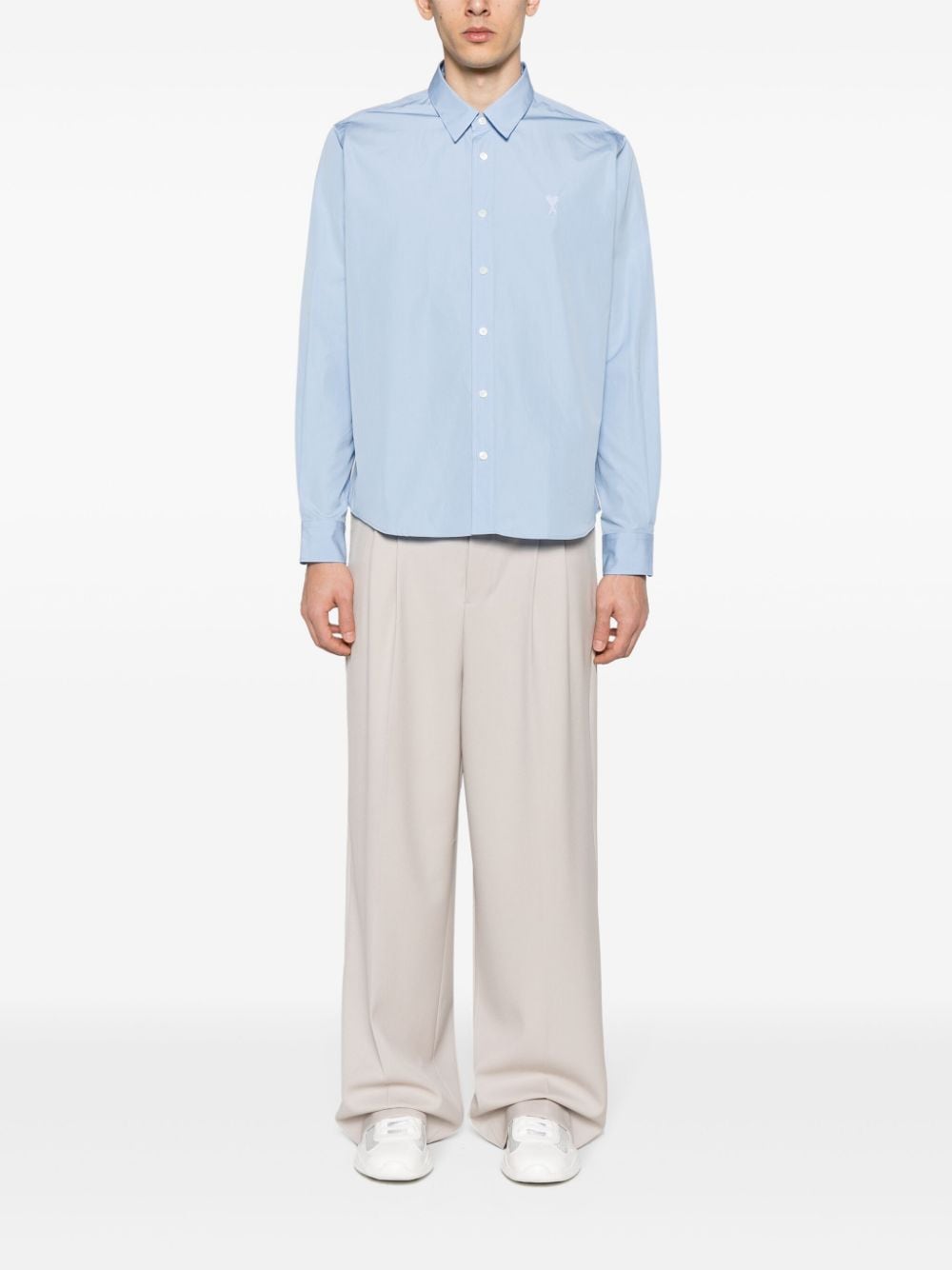 Ami chemise Ami de Coeur en coton rayé bleu/ Blanc - Lothaire