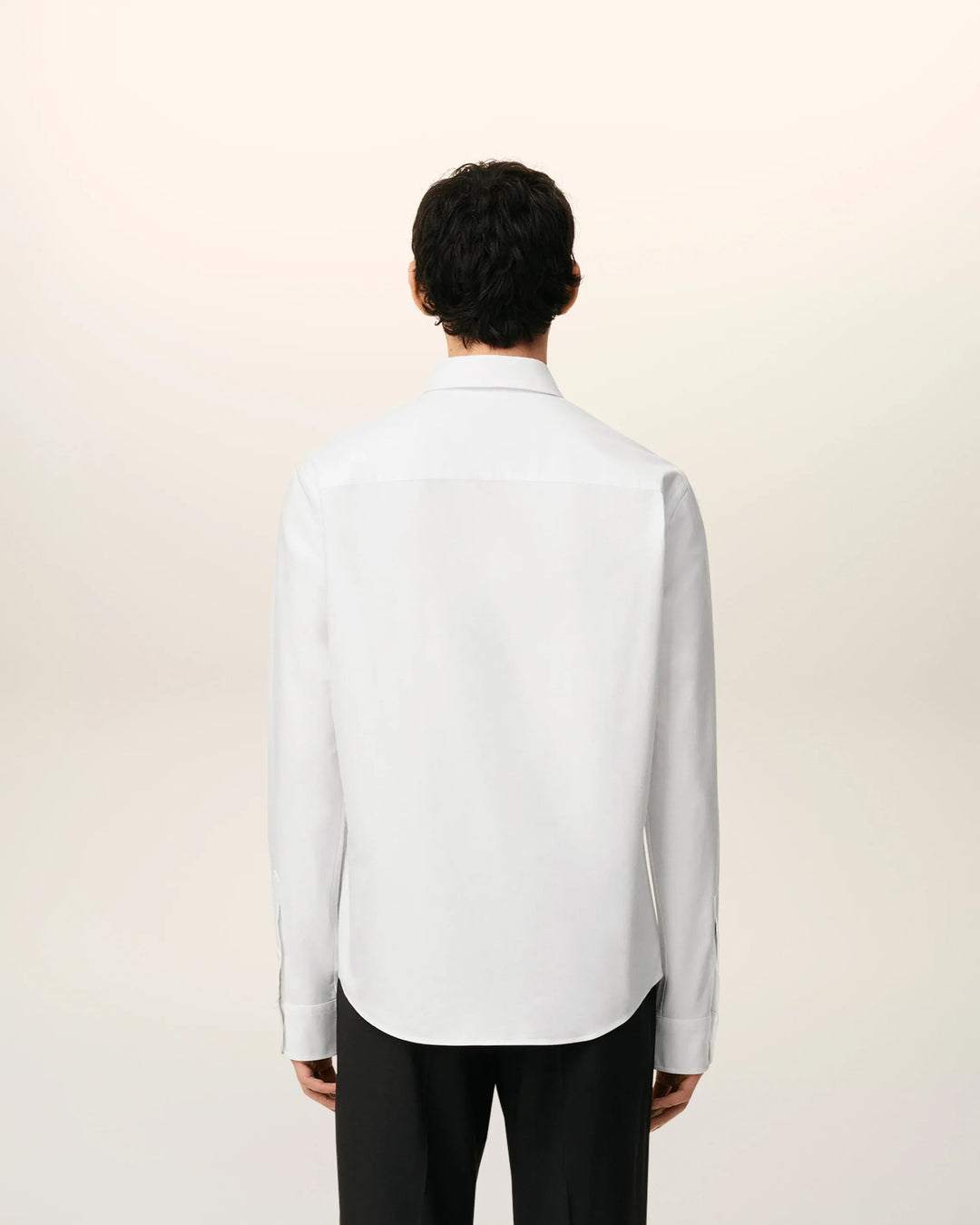 AMI - Chemise blanche col boutonné Ami de Cœur en Oxford de coton Blanc naturel - Lothaire