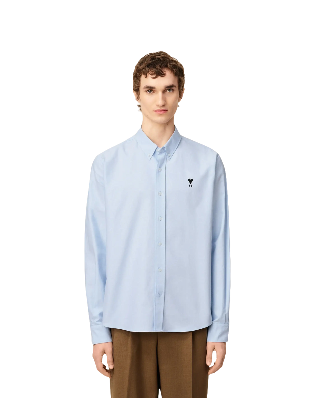 AMI - Chemise bleu en coton Bleu Ciel - Lothaire