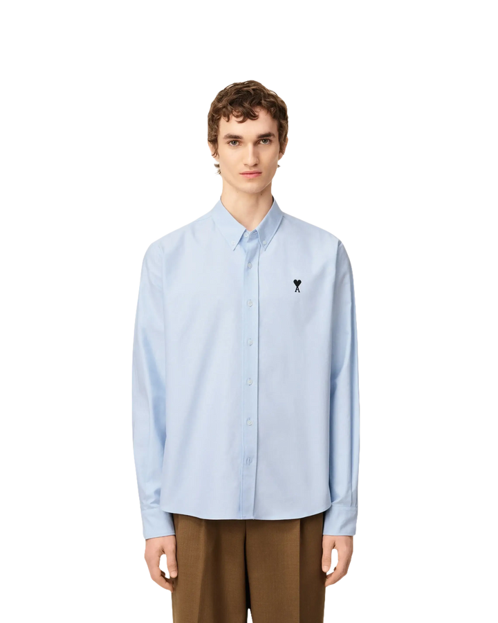 AMI - Chemise bleu en coton Bleu Ciel - Lothaire