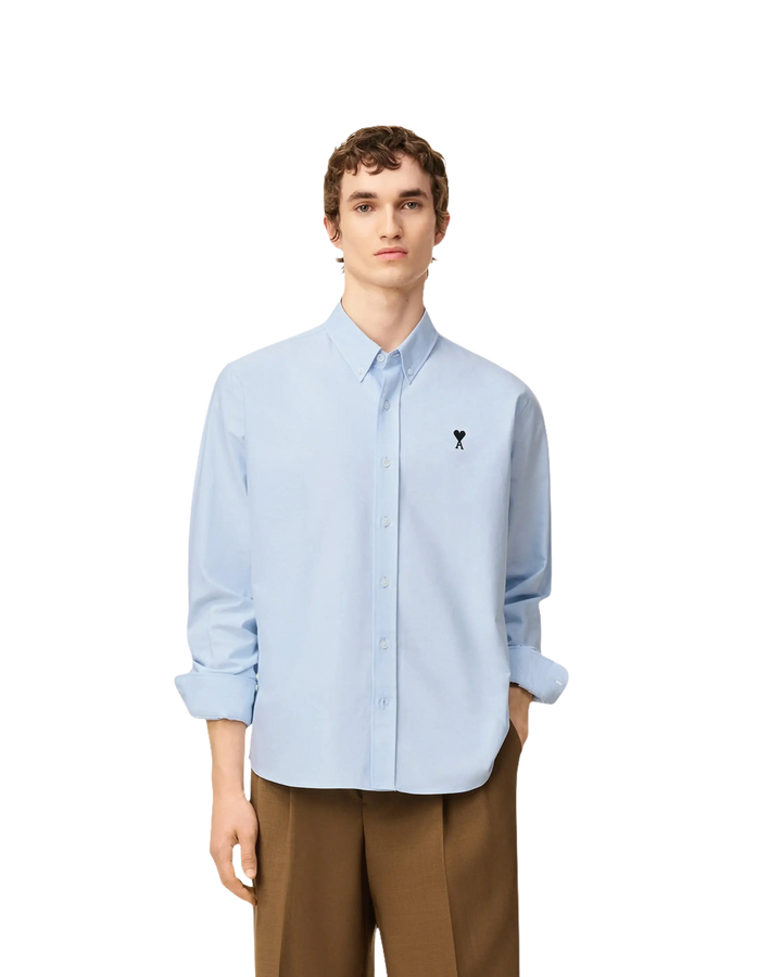AMI - Chemise bleu en coton Bleu Ciel - Lothaire