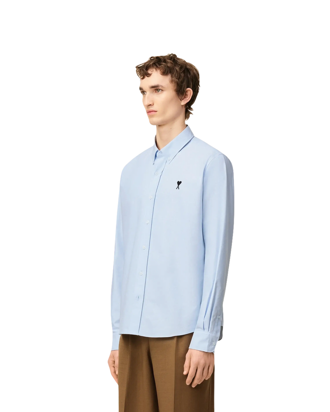 AMI - Chemise bleu en coton Bleu Ciel - Lothaire