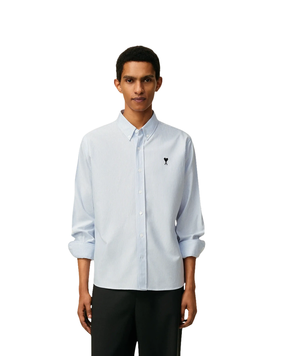 AMI - Chemise en Coton Bleu rayé - Lothaire