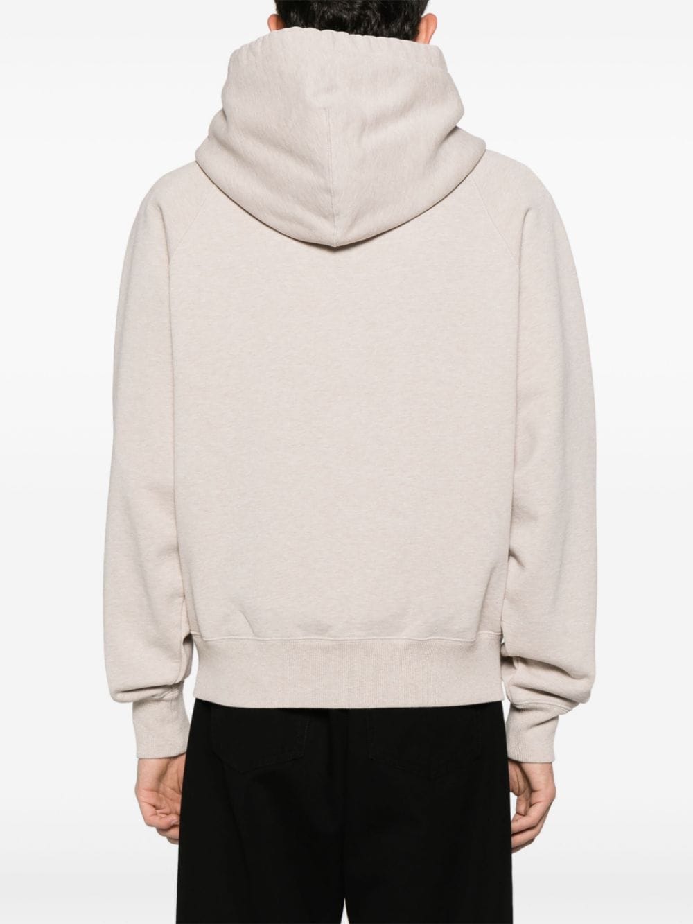 Ami hoodie Ami de Coeur à fermeture zippée beige chiné - Lothaire
