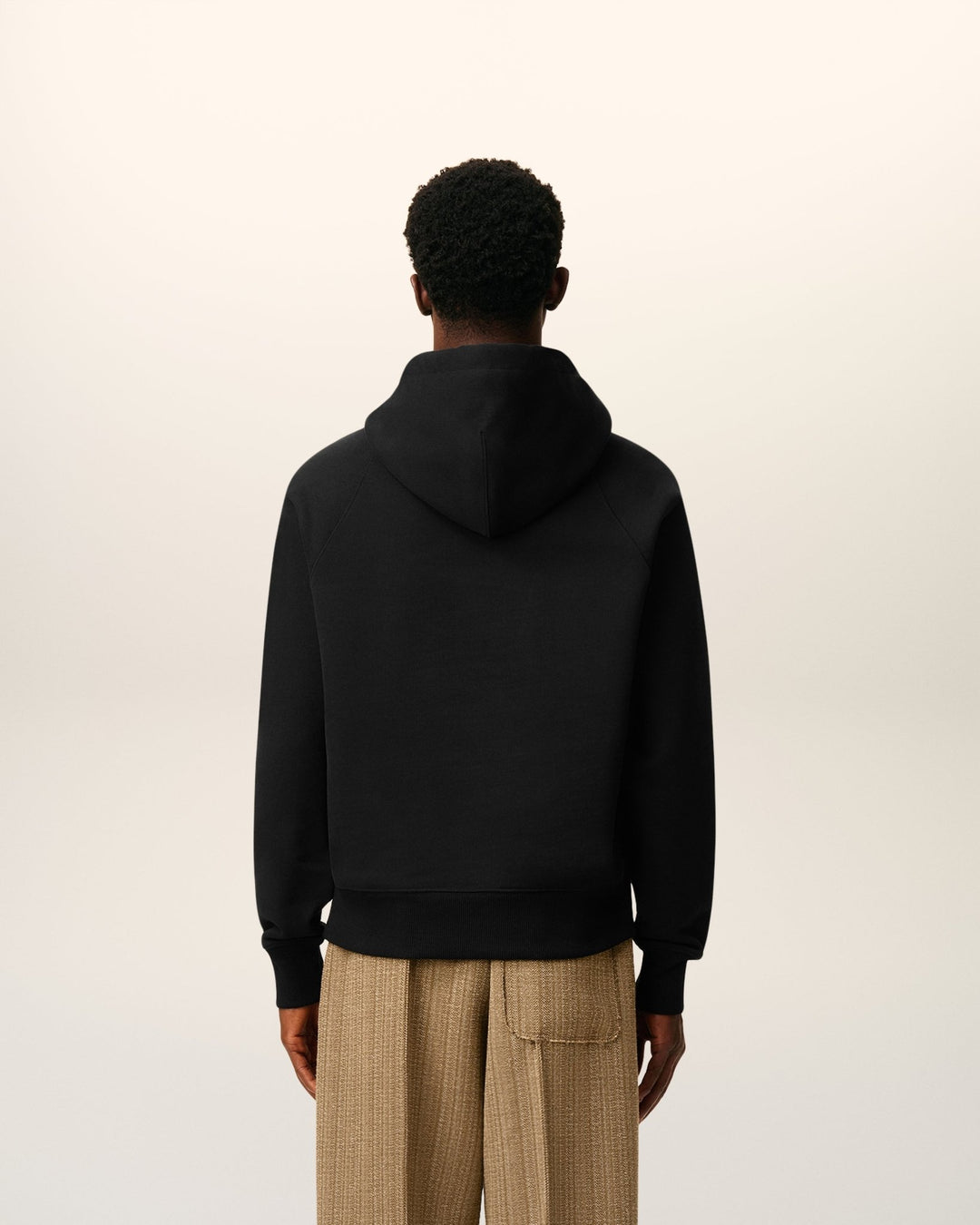AMI - Hoodie noir ami de cœur en coton - Lothaire