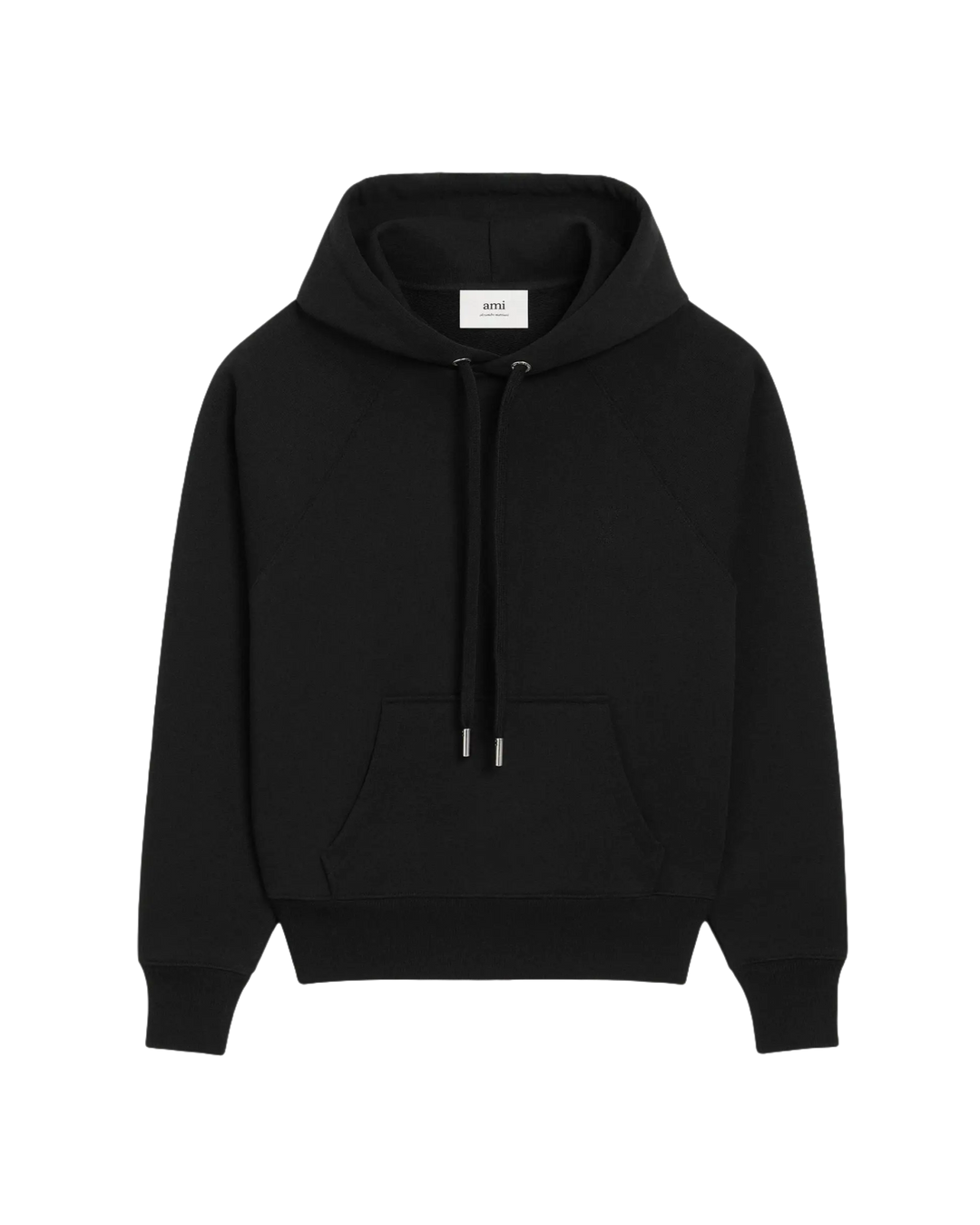 AMI - Hoodie noir ami de cœur en coton - Lothaire