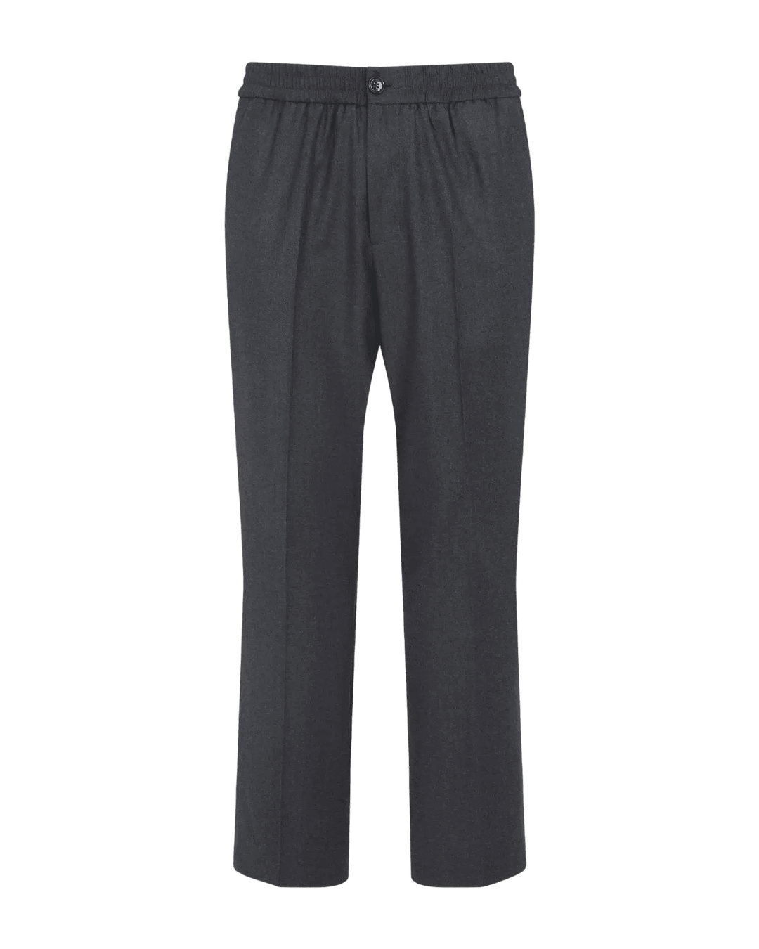 AMI - Pantalon taille élastiquée gris en laine - Lothaire
