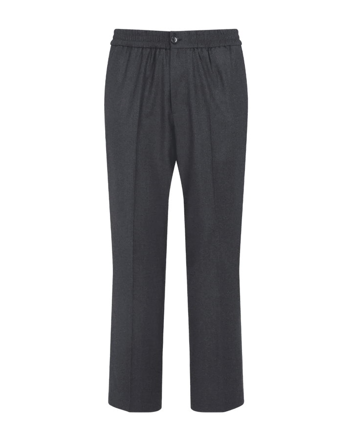 AMI - Pantalon taille élastiquée gris en laine - Lothaire