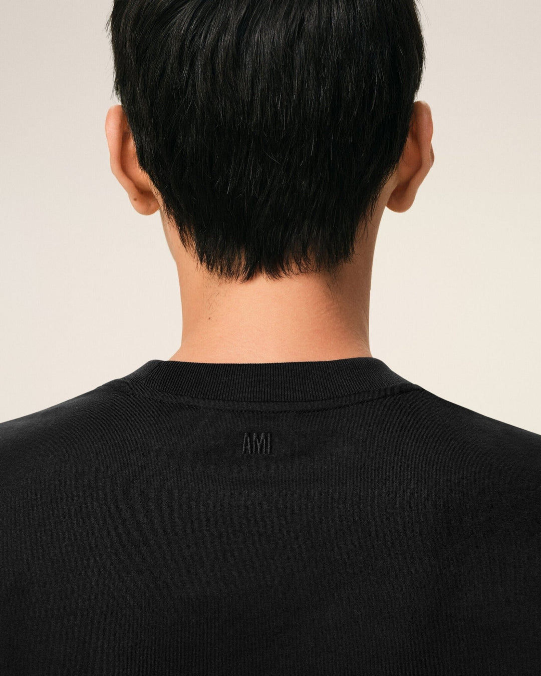 AMI PARIS - Ami de Coeur T-shirt in Light Cotton Jersey Noir - Lothaire