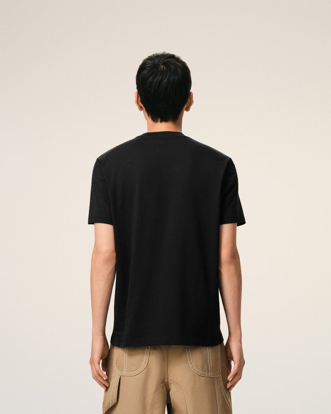 AMI PARIS - Ami de Coeur T-shirt in Light Cotton Jersey Noir - Lothaire