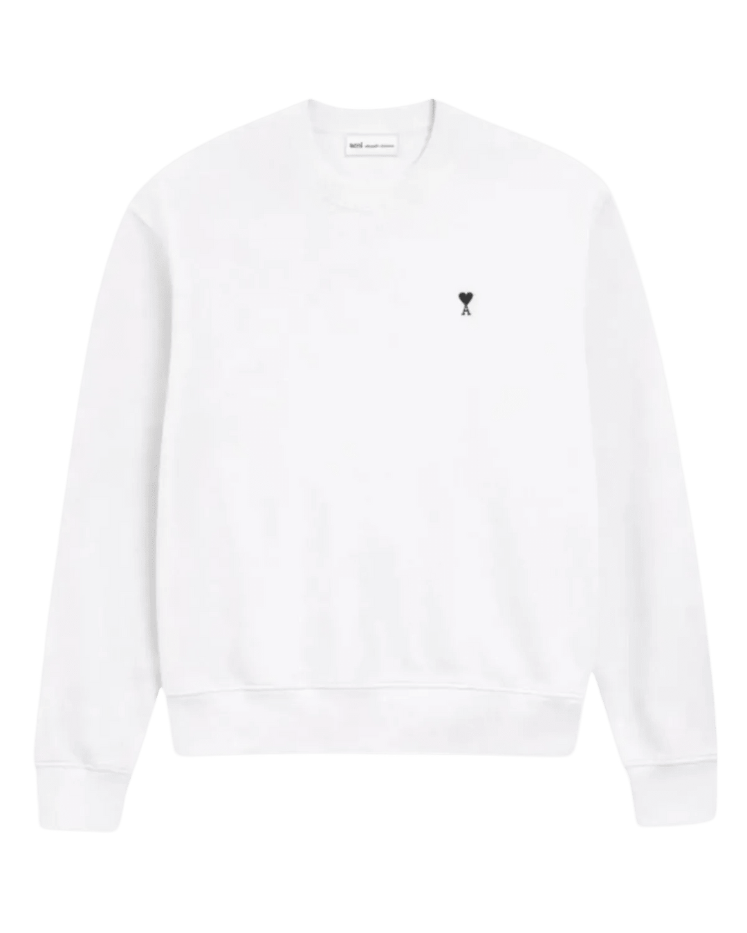 AMI PARIS - Black Cotton Ami De Coeur Sweatshirt Blanc - Lothaire