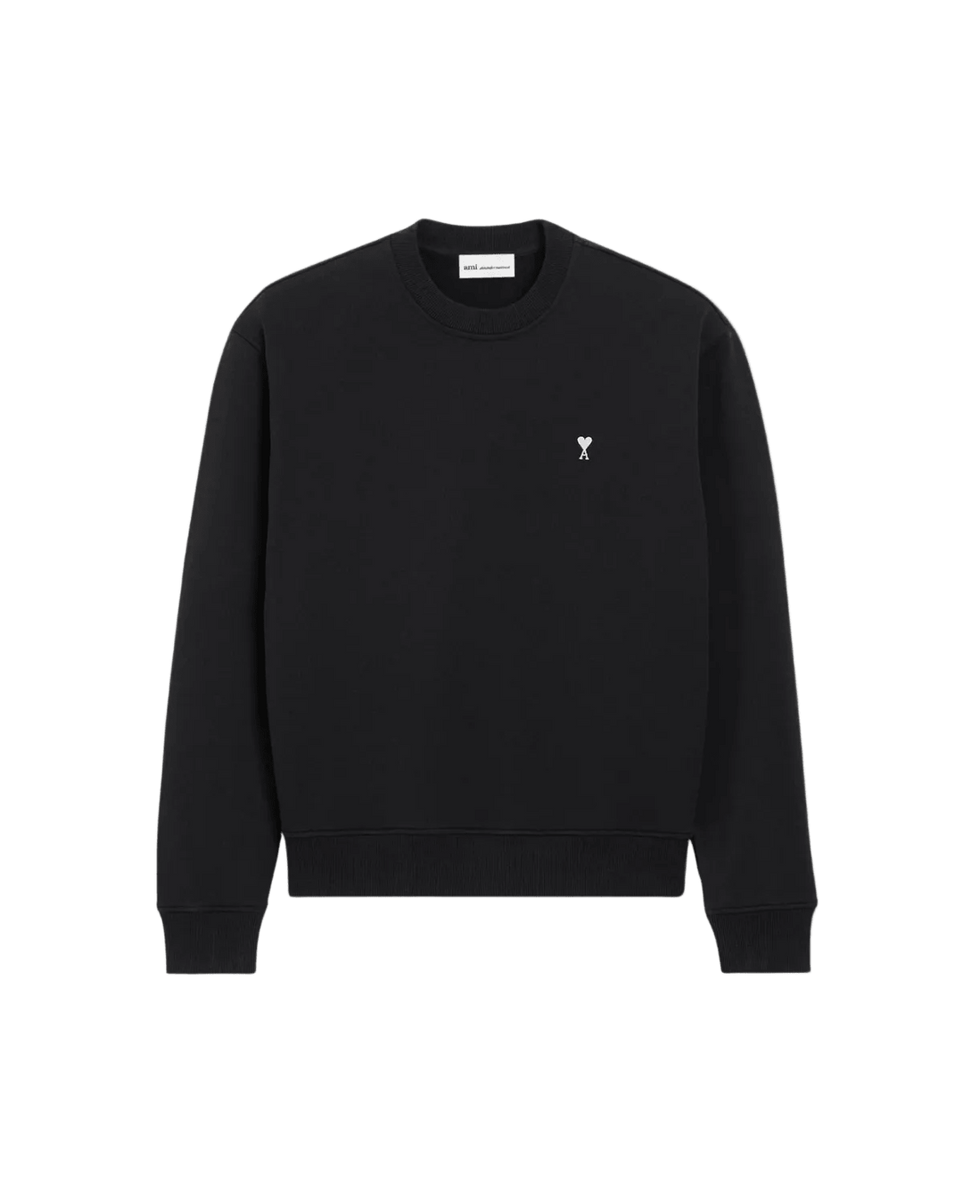 AMI PARIS - Black Cotton Ami De Coeur Sweatshirt Noir - Lothaire