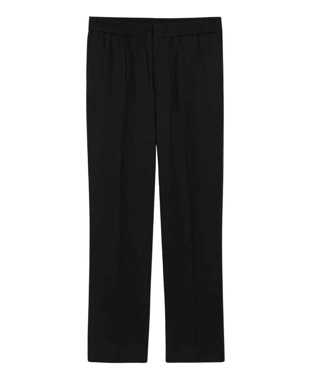 AMI PARIS - Black Wool Elasticated Waist Trousers Noir - Lothaire