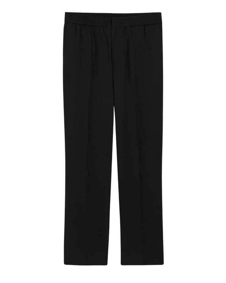AMI PARIS - Black Wool Elasticated Waist Trousers Noir - Lothaire