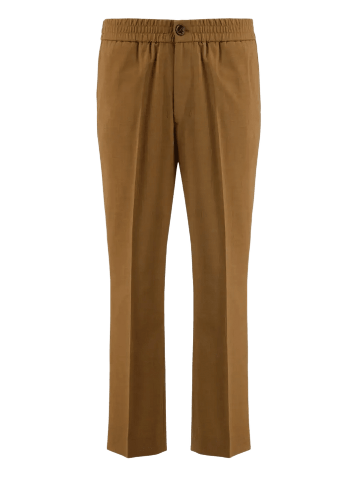 AMI PARIS - Black Wool Elasticated Waist Trousers noisette - Lothaire
